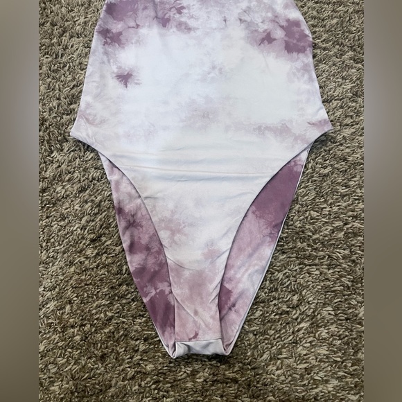 Volcom Eggplant Juniors “Follow The Cloud” One-Piece Swimsuit - Picture 4 of 9